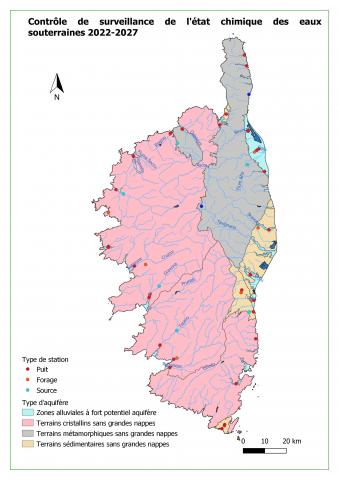 Carte des stations de surveillance de la qualité des eaux souterraines 2022_27